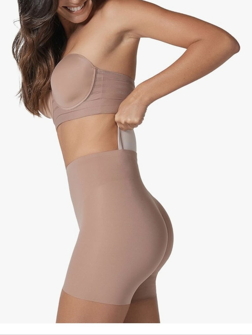 Seamless High-Waist Shaping Shorts W/butt Lifting Pads
